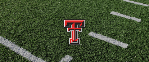 Texas Tech Collegiate Silicone Rings, Texas Tech logo overlaid on football field