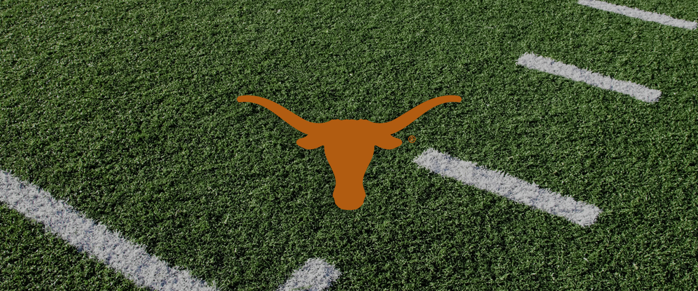 University of Texas logo on football field