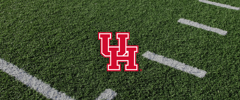 Houston logo on football field