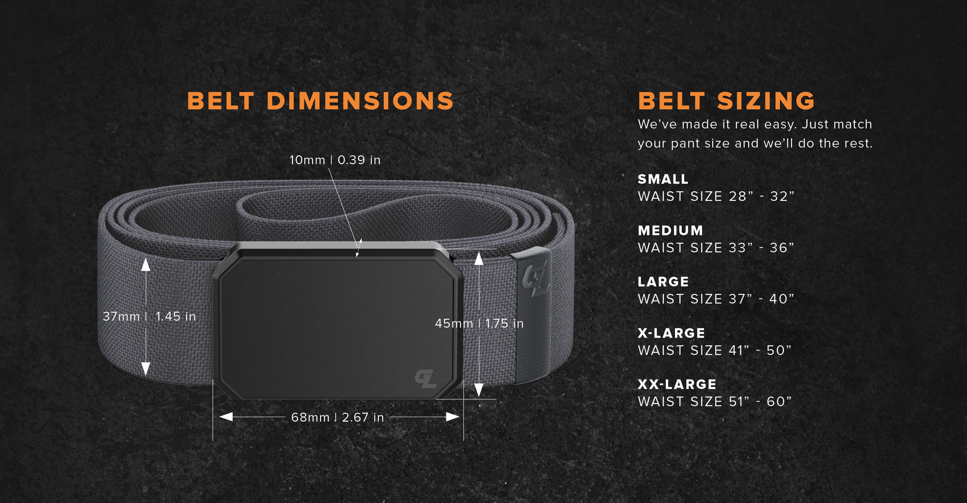 belt dimensions