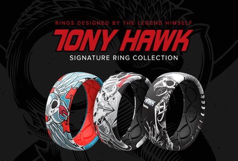 Tony Hawk Signature Ring Collection of silicone rings