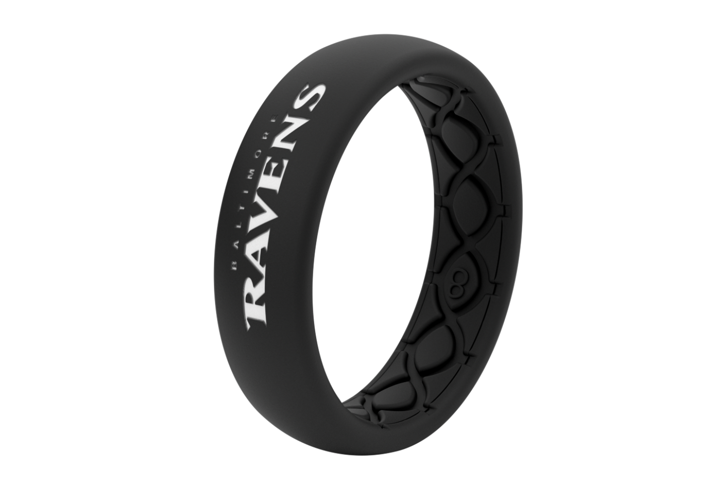 Thin NFL Baltimore Ravens Black - Groove Life Silicone Wedding Rings