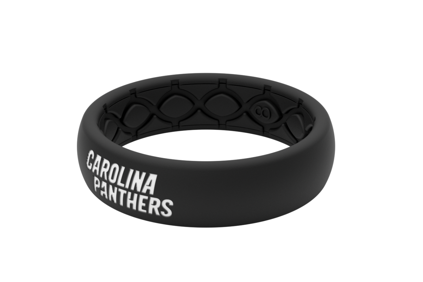 Thin NFL Carolina Panthers Black - Groove Life Silicone Wedding Rings