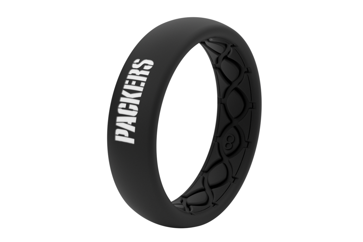 Thin NFL Green Bay Packers Black - Groove Life Silicone Wedding Rings