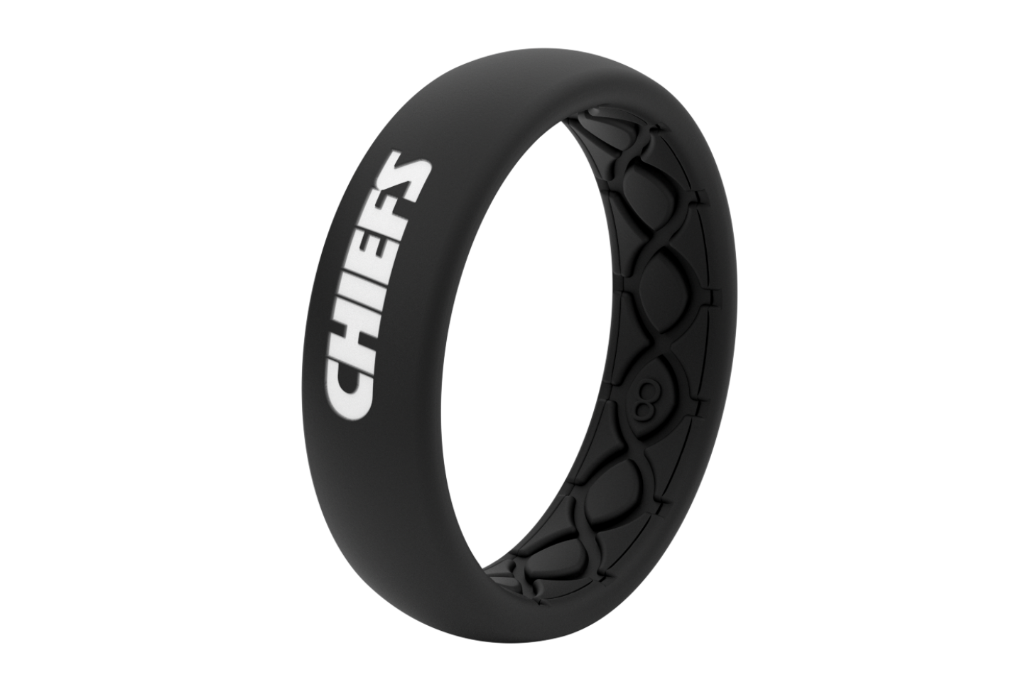 Thin NFL Kansas City Chiefs Black - Groove Life Silicone Wedding Rings