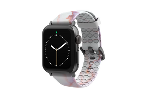 Carrera Marble - Apple Watch Band with gray hardware viewed front on