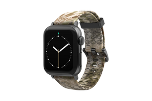 Kryptek Highlander - Apple Watch Band with space gray hardware viewed front on