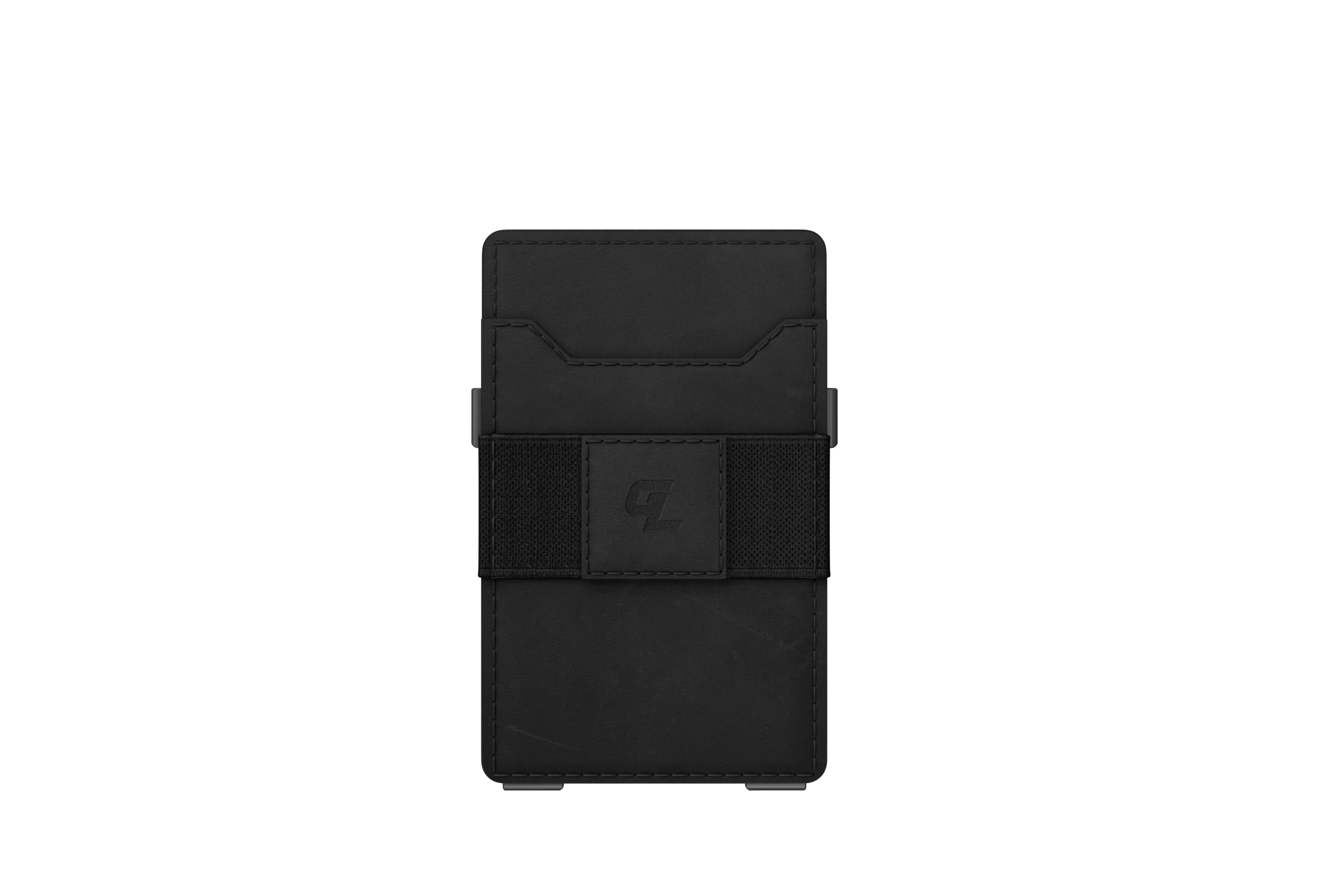 Black Leather Sleeve for Gun Metal Wallet