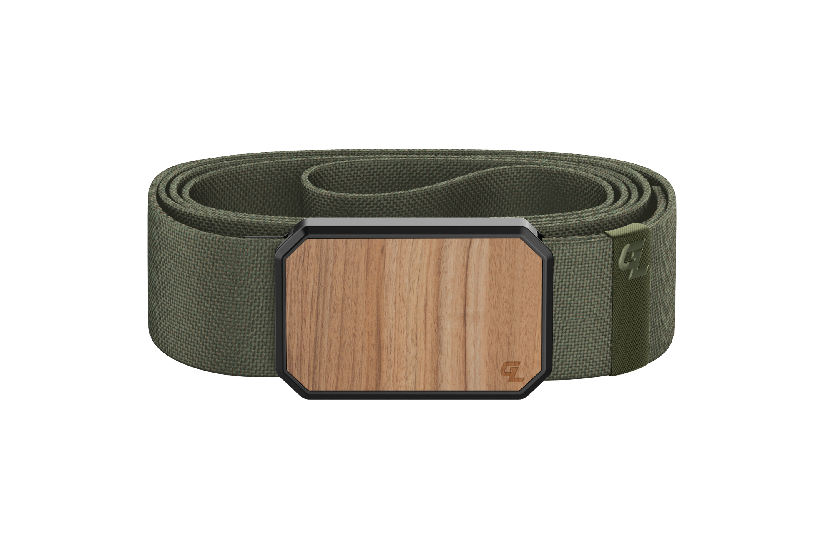 Groove Belt Light Cherry/Olive  viewed front on
