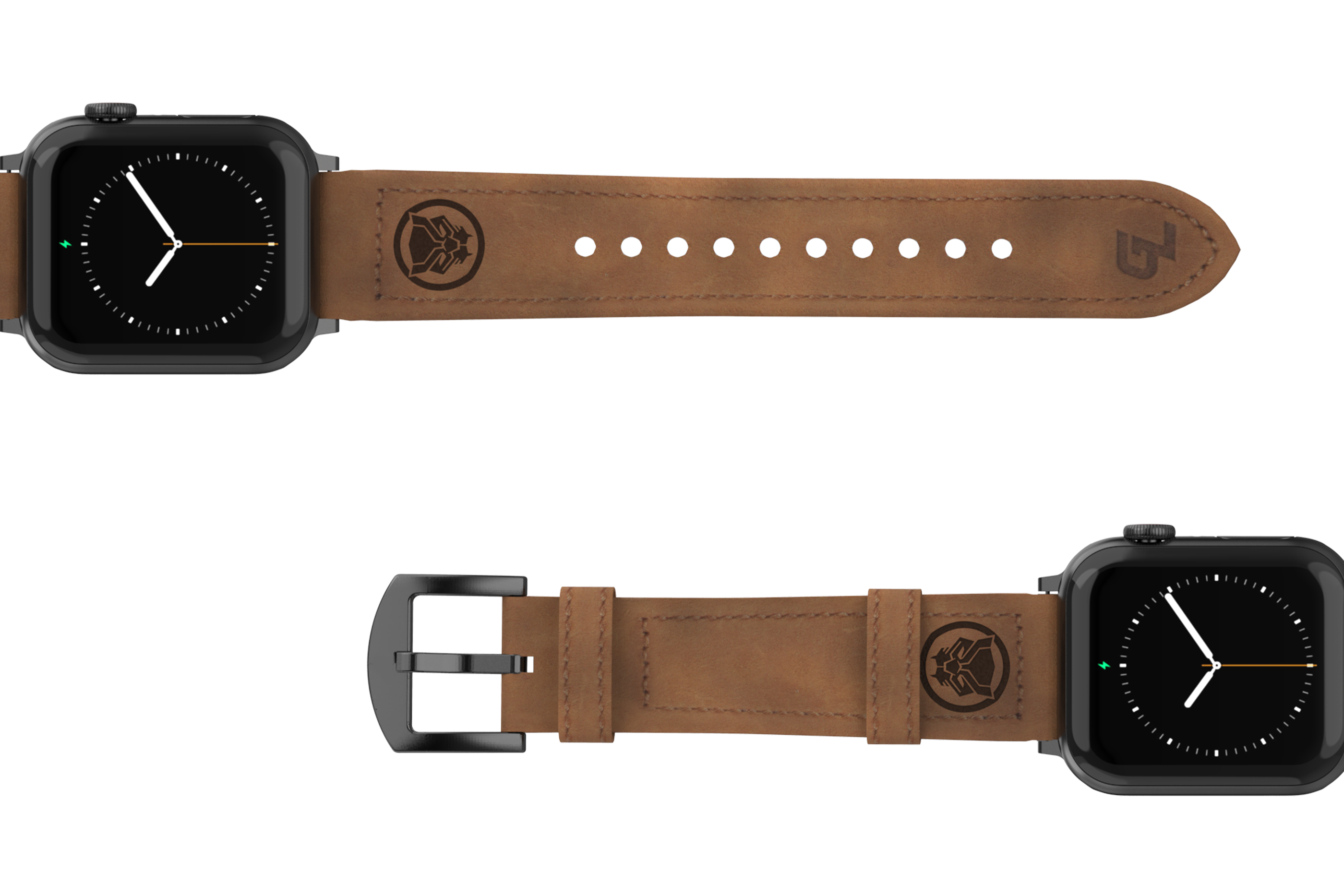 Black Panther Leather Watch Band spread out