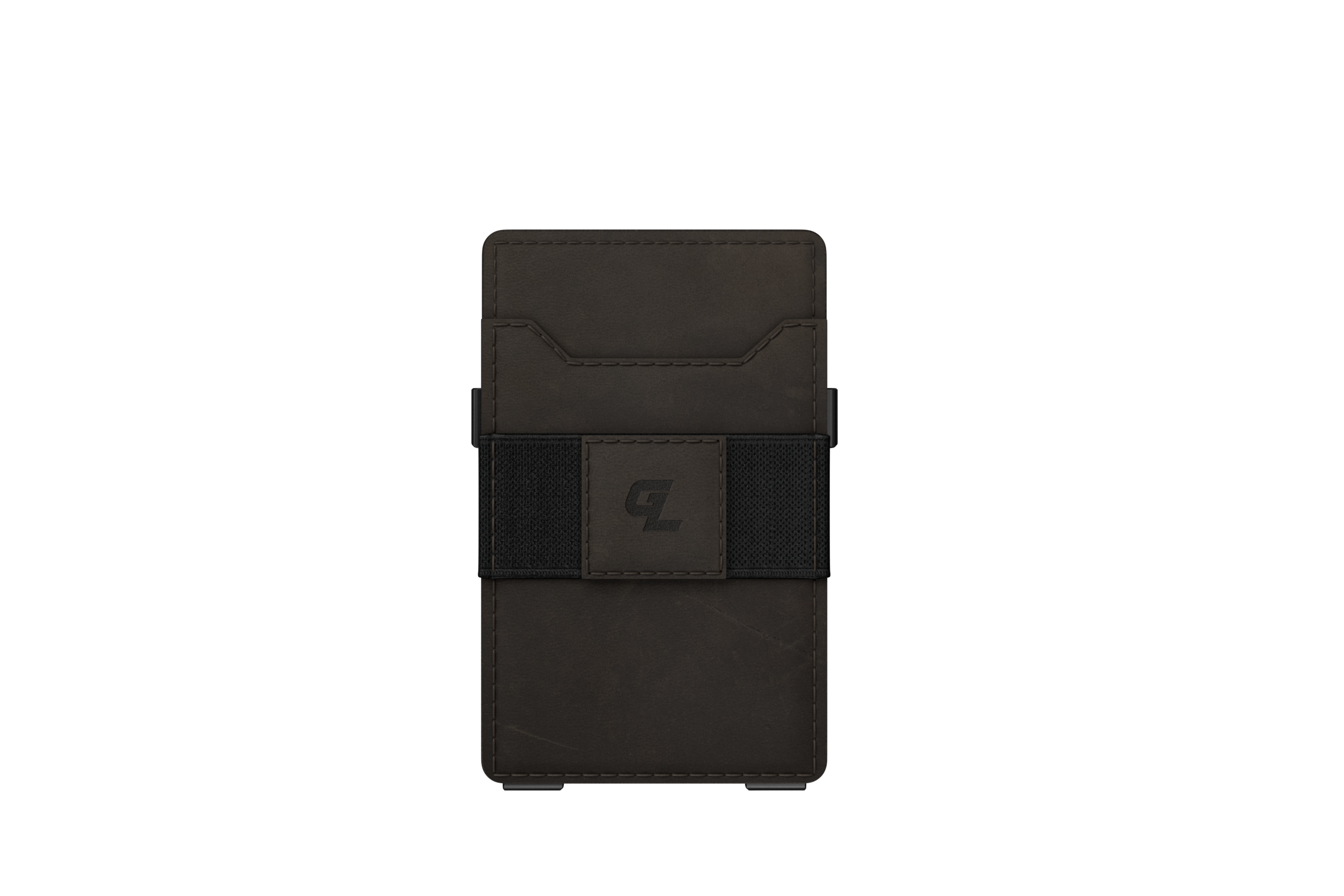 Brown Leather Sleeve for Black Wallet