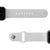Dimension Arrows White Apple watch band with silver hardware viewed top down 