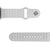 Dimension Arrows White Apple   watch band with silver hardware viewed bottom up 