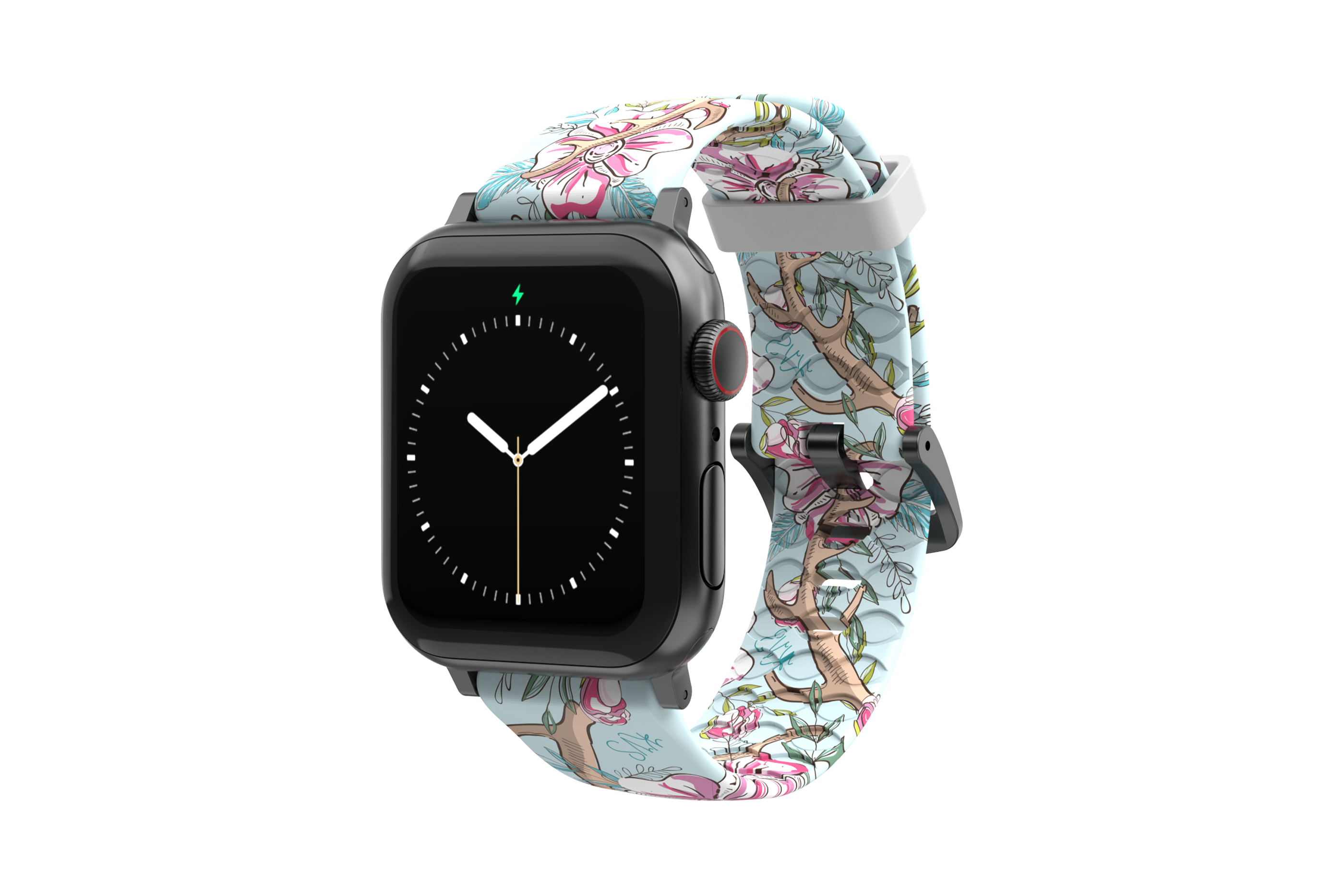 Love Deerly - Katie Van Slyke  apple watch band with silver hardware viewed from rear 
