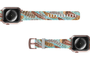 Brave - Katie Van Slyke Apple   watch band with rose gold hardware viewed bottom up 