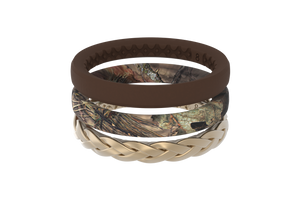 Mossy Oak® Breakup Country Stackable Rings viewed front on 