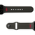 College Arkansas Black apple watch band with gray hardware viewed from rear    