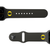 College Oregon Black apple watch band with gray hardware viewed from rear 
