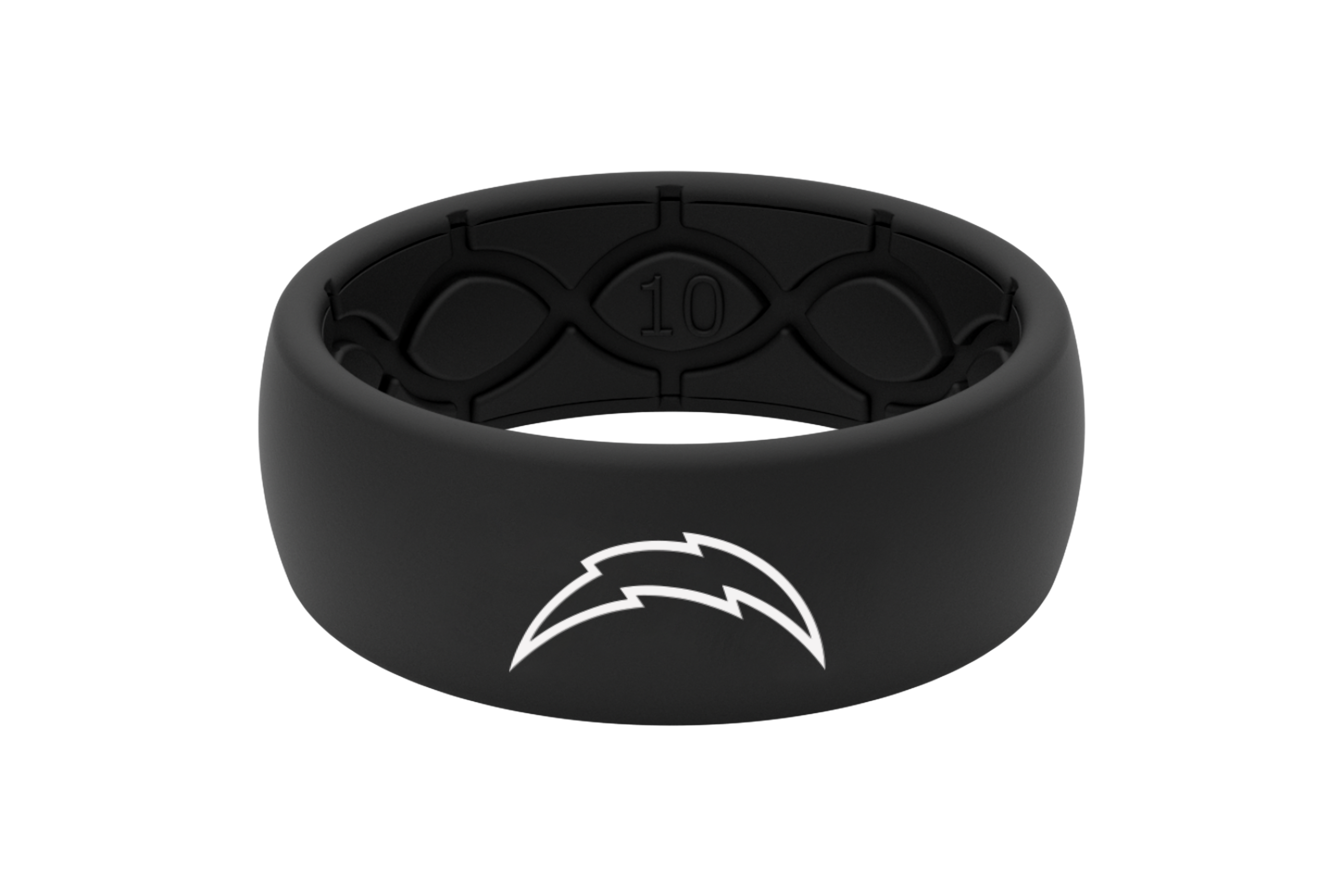 Original NFL Los Angeles Chargers Black - Groove Life Silicone Wedding Rings
