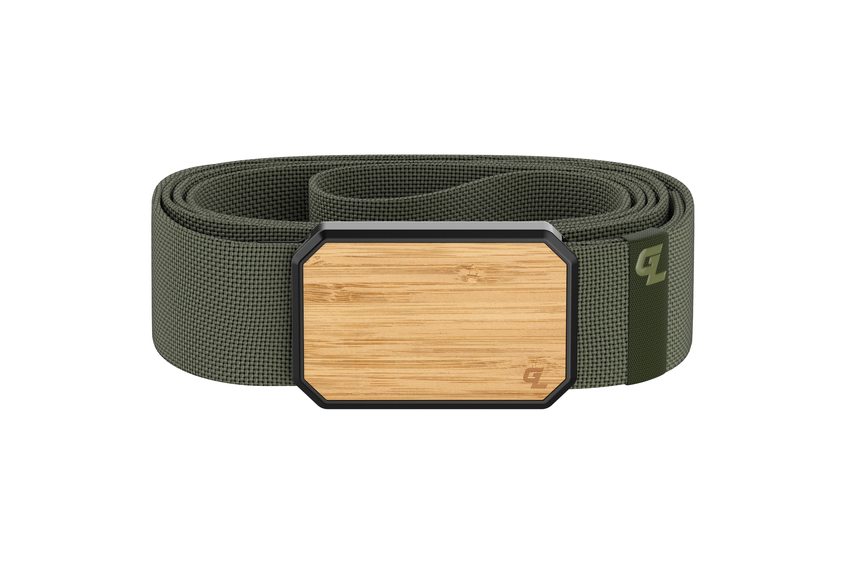 Groove Belt Bamboo/Olive  viewed front on