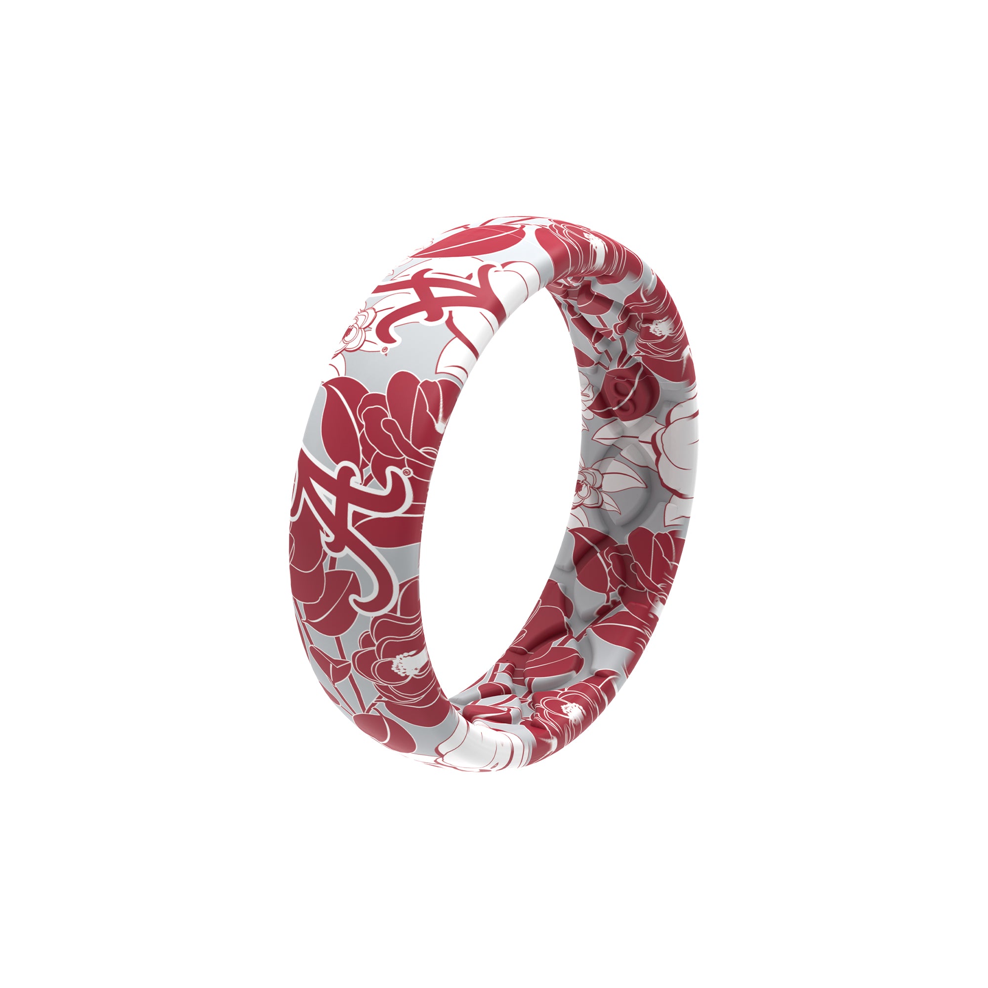 Alabama Crimson Tide Thin College Floral Ring