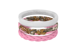 Realtree® Edge™ Pink Stackable Ring viewed front on 