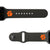 College Clemson Black apple watch band with gray hardware viewed from rear   