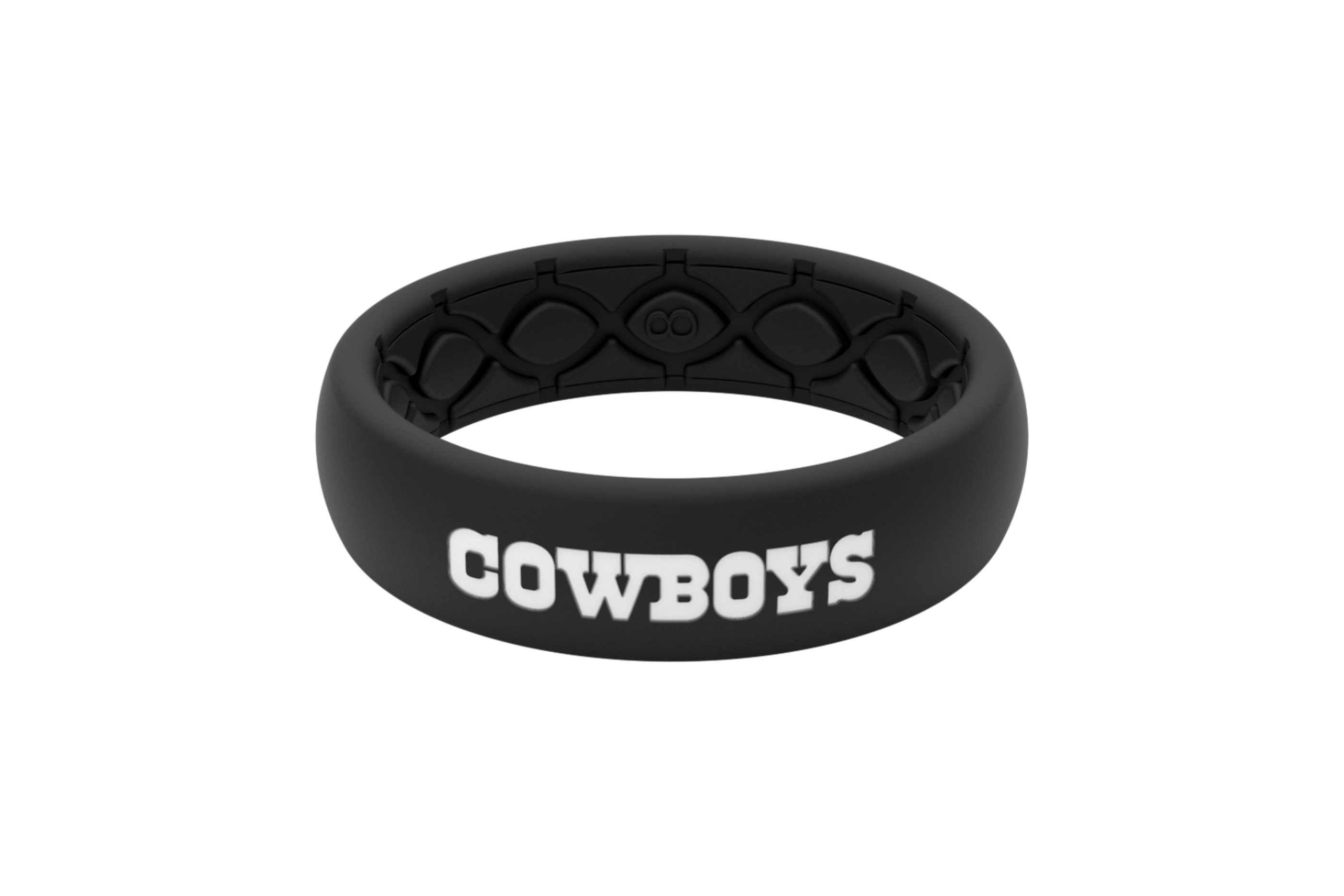 Thin NFL Dallas Cowboys Black - Groove Life Silicone Wedding Rings