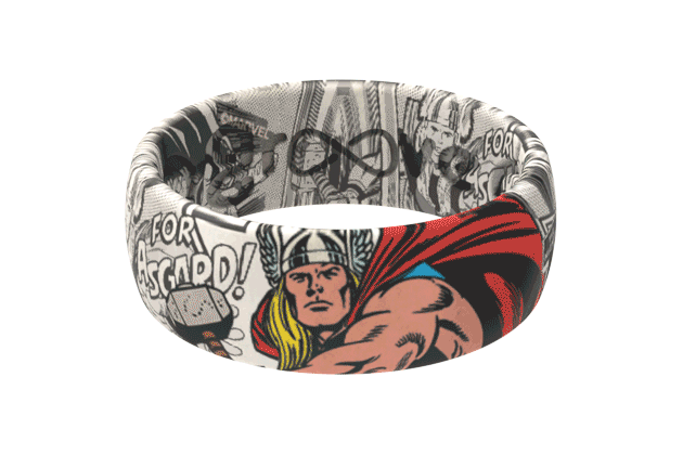Thor Black and White Comic Ring Marvel - Thor Groove Life 