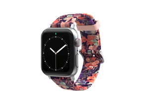 Tropics Apple Watch Band with silver hardware viewed front on