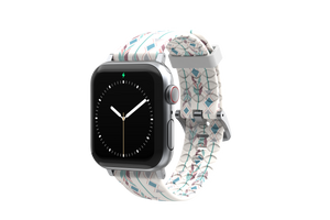 Wanderlust - Apple Watch Band with silver hardware viewed front on